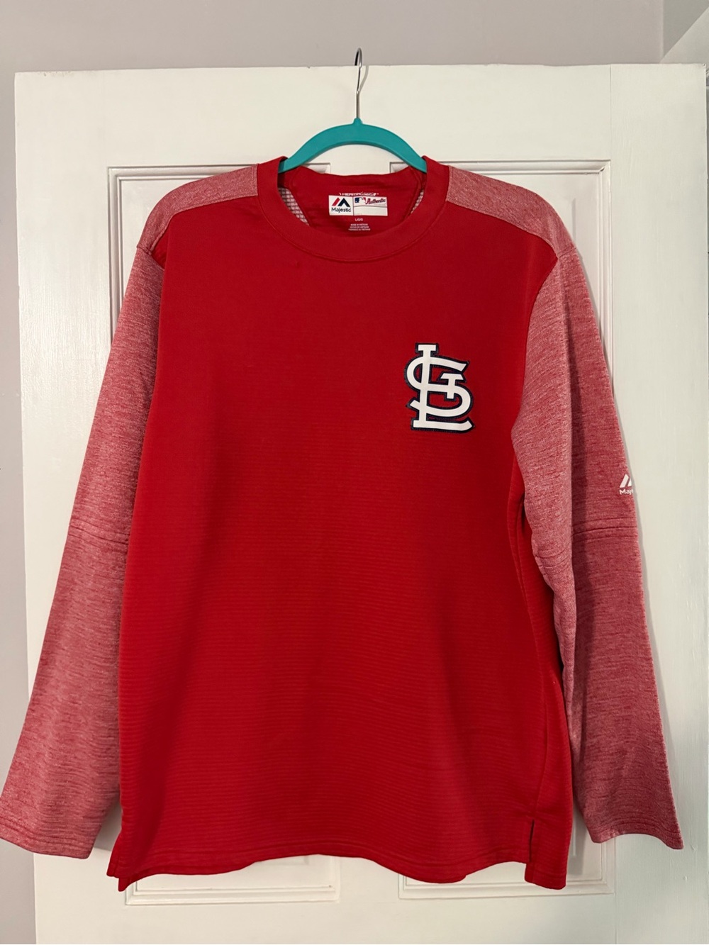 Majestic St. Louis Cardinals Red Pullover with Heathered Sleeves